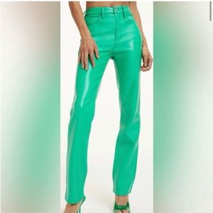 Good American Good Icon Faux Leather Pants, Size 4